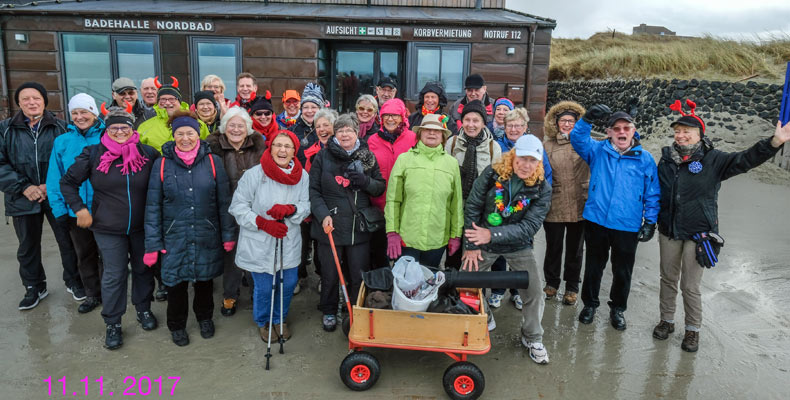 Am 11.11. wurde die 5. Jahreszeit mit Gesang und Frohsinn eingeleitet. Im November fanden wieder die beliebten Norderney-Aktiv-Wochen statt